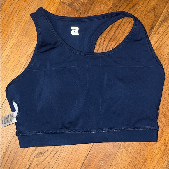 •ZELOS•NWOT DEEP SEA BLUE MEDIUM IMPACT SOLID RACERBACK SPORTS BRA SIZE MEDIUM - Picture 10 of 12